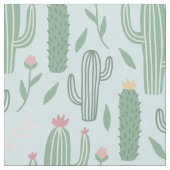 Kakteen-botanisches Muster Stoff (Nahaufnahme)
