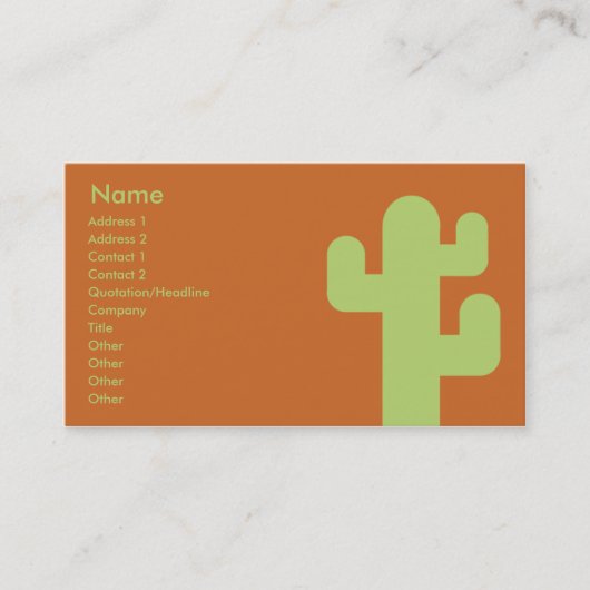 Kakteen - Business Visitenkarte (Vorderseite)