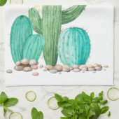 Kakteen Cactus succulent Watercolor Geschirrtuch (Gefaltet)