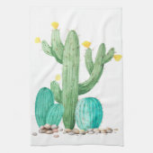 Kakteen Cactus succulent Watercolor Geschirrtuch (Vertikal)