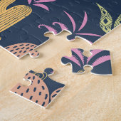 Kakteen Charm: farbenfrohe Vintage Blume Puzzle (Seite)