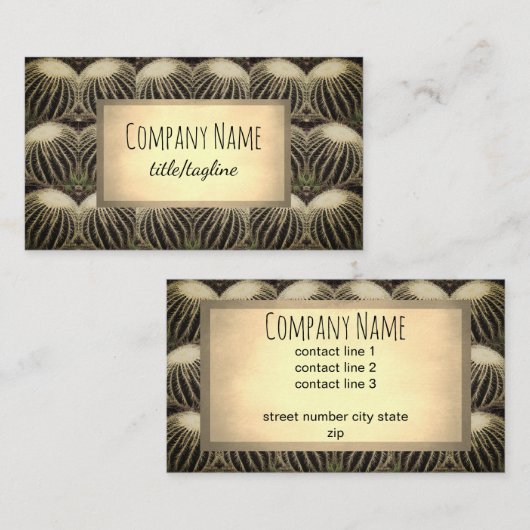 Kakteen Collage Nature Foto künstlerisch zweiseiti Visitenkarte (Vorne/Hinten)