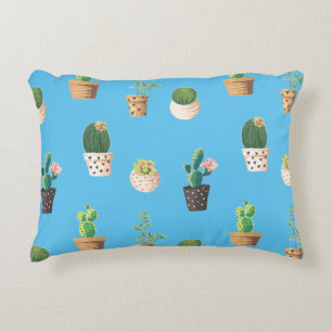 Kakteen der grünen Dessrt in Pots Dekokissen