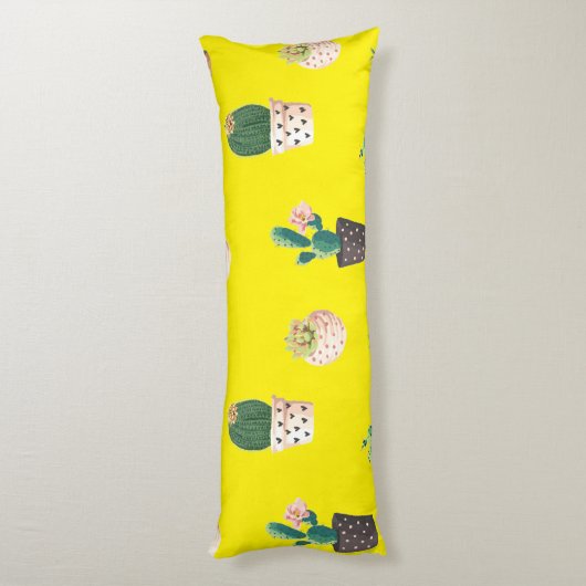 Kakteen der grünen Dessrt in Pots Seitenschläferkissen (Rückseite (Vertikal))