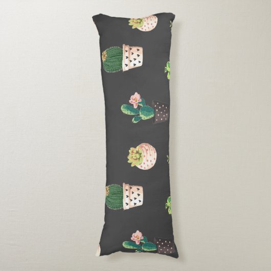 Kakteen der grünen Dessrt in Pots Seitenschläferkissen (Vorderseite Vertikal)