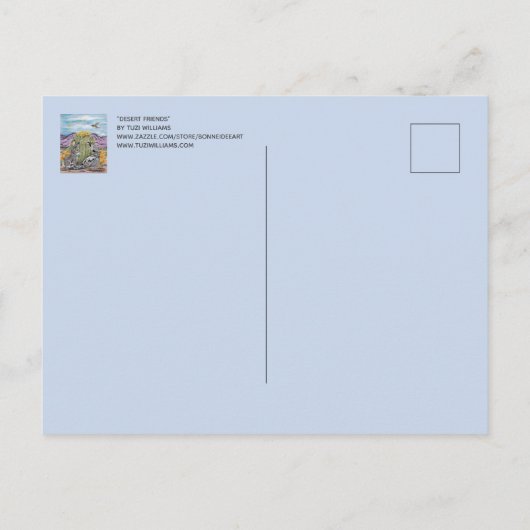 Kakteen der Südwestwüste Postkarte (Rückseite)