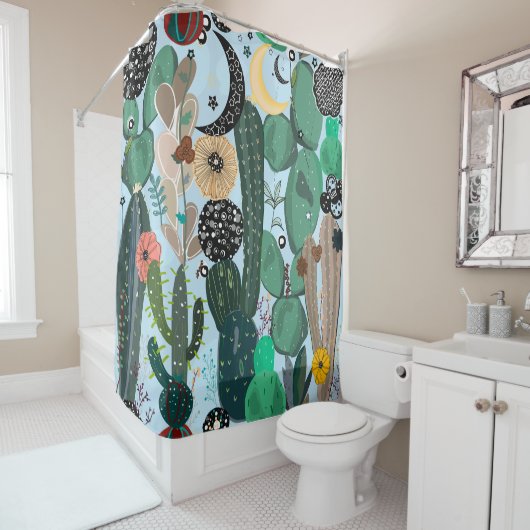 Kakteen Duschvorhang (Beispiel)