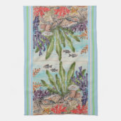 Kakteen Fish Corean Beach Blue Geschirrtuch (Vertikal)