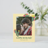 Kakteen Foto Feiertagskarte (Stehend Vorderseite)