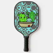 Kakteen Freunde Pickleball Schläger (Rückseite)