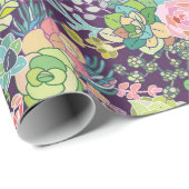 Kakteen Garening Wrapping Paper Geschenkpapier (Rolleneckpunkt)