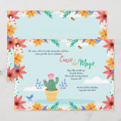 Kakteen im Bloom Cinco de Mayo Einladung (Vorne/Hinten)