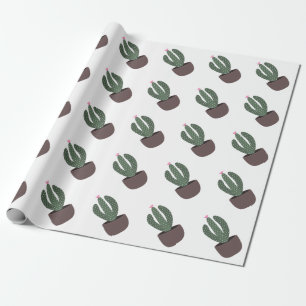 Kakteen im Topf Geschenkpapier