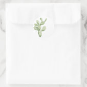 Kakteen in Aquarell Runder Aufkleber (Tasche)