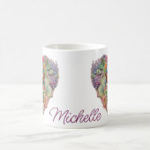 Kakteen in einer Herzform Kaffeetasse (Mittel)