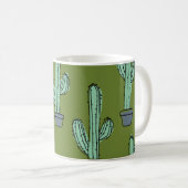 Kakteen in Pot Illustration Kaffeetasse (VorderseiteRechts)