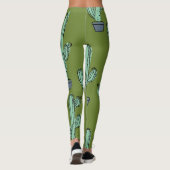 Kakteen in Pot Illustration Leggings (Rückseite)