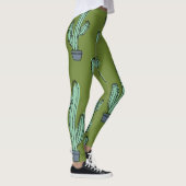 Kakteen in Pot Illustration Leggings (Rechts)