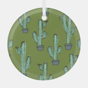 Kakteen in Pot Illustration Ornament Aus Glas