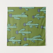 Kakteen in Pot Illustration Wandteppich (Vorderseite (Horizontal))