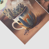 Kakteen, Kaffee und Schmetterlinge, Südwestvibes, Seidenpapier (Ausschnitt)