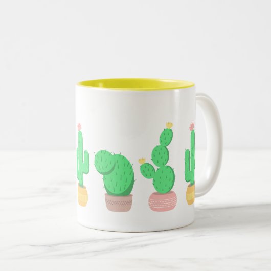 Kakteen - Kakteen - Pflanze Zweifarbige Tasse (VorderseiteRechts)