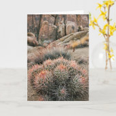 Kakteen Karte (Gelbe Blume)