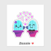 Kakteen-Liebe Aufkleber (Blatt)