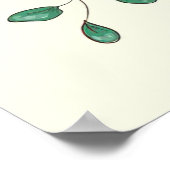 Kakteen mit Blume Poster (Ecke)