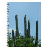 Kakteen mit Lorikeets Bonaire Notebook Notizblock (Vorderseite)