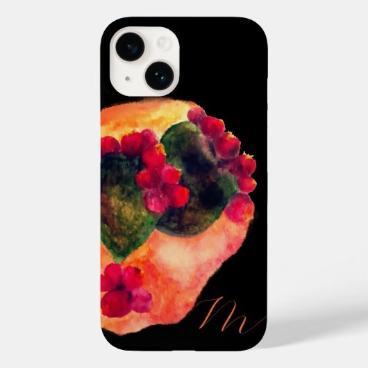 Kakteen Monogram Case-Mate iPhone Hülle (Rückseite)