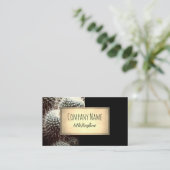 Kakteen Natur Pflanze schwarz und Sepia Visitenkarte (Stehend Vorderseite)