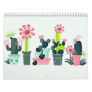 Kakteen on Green Kalender