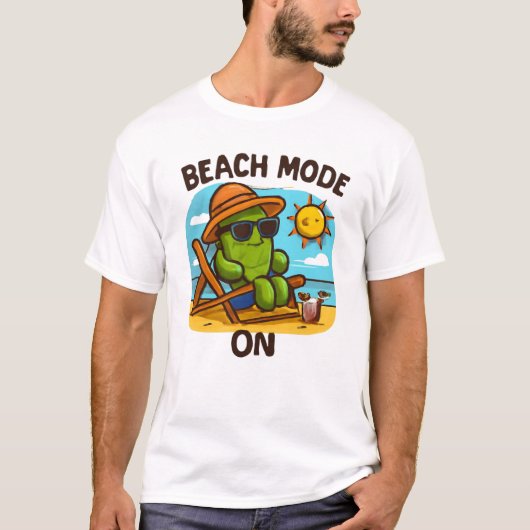 Kakteen on Vacation Beach Mode 🌵 🏖️ T-Shirt (Vorderseite)