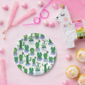 Kakteen, Pflanze, Aquarell Pappteller (Party)