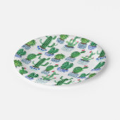 Kakteen, Pflanze, Aquarell Pappteller (Schrägansicht)