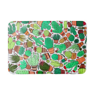 Kakteen Pflanze Grüner Kakteen Garden Badematte