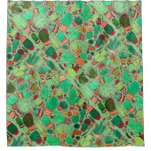 Kakteen Pflanze Grüner Kakteen Garden Duschvorhang (Vorderseite)