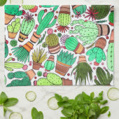 Kakteen Pflanze Grüner Kakteen Garden Geschirrtuch (Gefaltet)