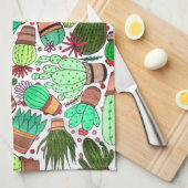 Kakteen Pflanze Grüner Kakteen Garden Geschirrtuch (Viertel Falte)