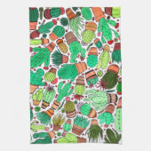 Kakteen Pflanze Grüner Kakteen Garden Geschirrtuch (Vertikal)