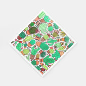 Kakteen Pflanze Grüner Kakteen Garden Serviette (Ecke)