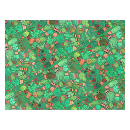 Kakteen Pflanze Grüner Kakteen Garden Tischdecke (Vorderseite (Horizontal))