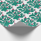 Kakteen Pflanze, Vintages, nahtloses Muster. Geschenkpapier (Ecke)