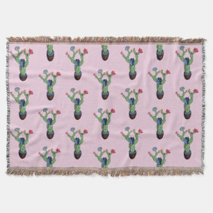 Kakteen pflauschig mit Blume Decke