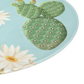 Kakteen, rosa Blume: helle Dekoration Schneidebrett (Ecke)