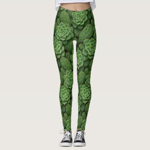 Kakteen-Rosette-Muster mit Dew Leggings