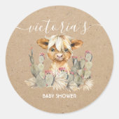 Kakteen Runder Aufkleber (Vorderseite)