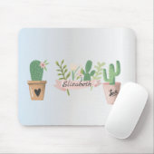 Kakteen, Silber Mousepad (Mit Mouse)