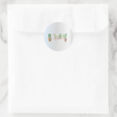 Kakteen, Silber Runder Aufkleber (Tasche)